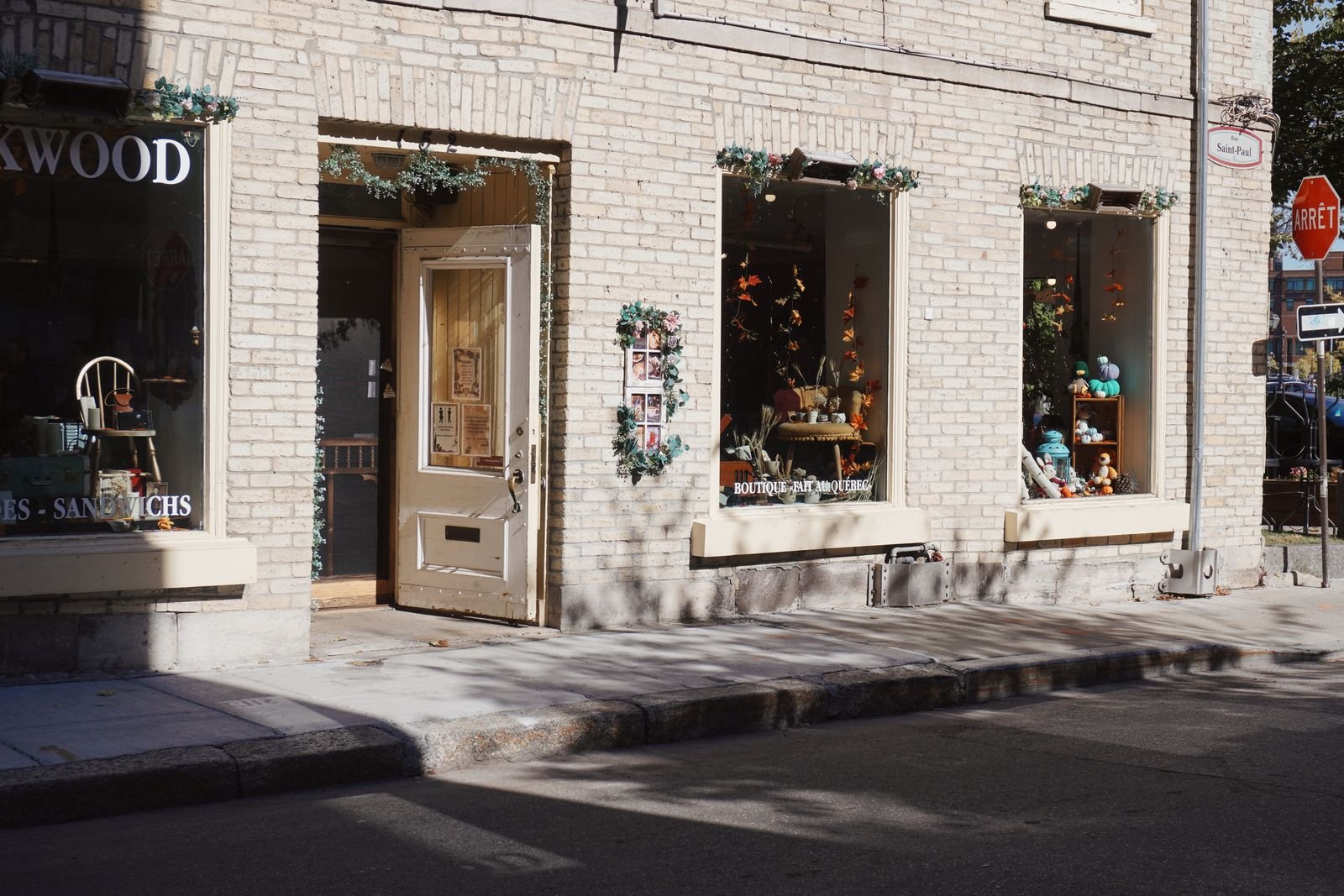 Storefront of a small local business with its own business website
